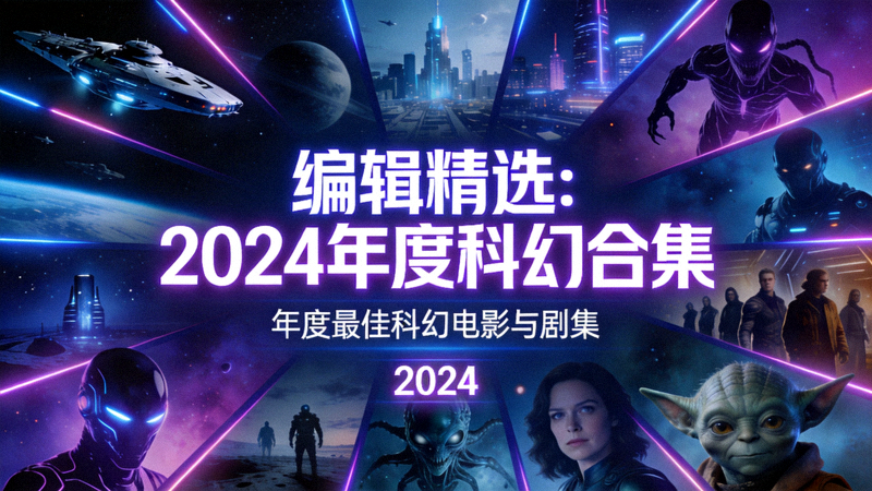《编辑精选：2024年度科幻合集》专题海报 - 包含多部年度最佳科幻电影与剧集